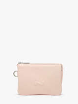 Porte-monnaie 2 Compartiments Cuir Nathan baume Rose original n 302N