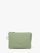 Porte-monnaie 2 Compartiments Cuir Nathan baume Vert original n 302N