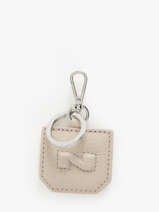 Porte-clefs Cuir Nathan baume Beige original n 710N