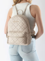 Sac  Dos Valentino Blanc ocarina VBS3K37R-vue-porte