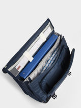 Cartable  Roulettes 2 Compartiments Cameleon Bleu actual PBBACR38-vue-porte