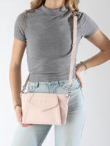 Sac Bandoulire Candy Cuir Nathan baume Rose candy 7-vue-porte