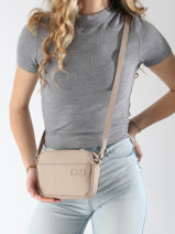 Cross Body Tas N City Leder Nathan baume Beige n city 6-vue-porte