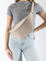 Sac Banane Large Derby Bis Cuir Nathan baume Beige n city 22-vue-porte