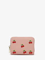 Porte-monnaie Miniprix Rose safiano 78SM2686