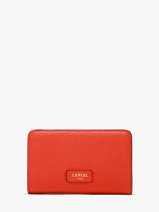 Portefeuille Rectangulaire Zipp� Ninon Cuir Lancel Orange ninon A11123