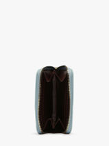 Porte-monnaie Button Miniprix Bleu safiano 78SM2666-vue-porte