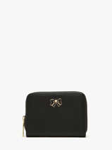 Portemonnee Button Miniprix Zwart safiano 78SM2666