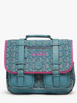 Cartable 2 Compartiments Cameleon Bleu vintage fantasy PBVGCA38