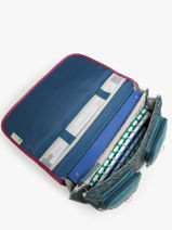 Cartable 2 Compartiments Cameleon Bleu vintage fantasy PBVGCA38-vue-porte