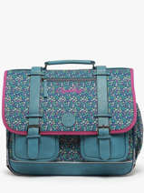 Cartable 3 Compartiments Cameleon Bleu vintage fantasy PBVGCA41