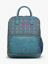 Sac  Dos 2 Compartiments Cameleon Bleu vintage fantasy PBVGSD37