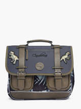 Cartable 2 Compartiments Cameleon Gris vintage urban PBVBCA35
