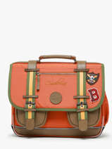 Cartable 2 Compartiments Cameleon Orange vintage urban PBVBCA35