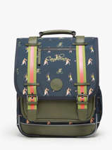 Sac  Dos 2 Compartiments Cameleon Vert vintage urban PBVBSD39