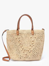 Sac Port� �paule Raphia Gerard darel Beige raphia DBS67454