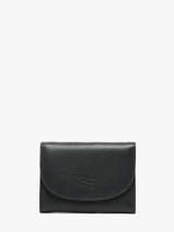 Portefeuille Cuir Crinkles Bleu caviar 14327