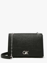 Sac Bandouli�re Ck Chain Calvin klein jeans Noir ck chain K613177