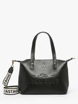 Schoudertas Logo Lulu castagnette Zwart logo YVRAC