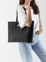 Sac Cabas Ang�le Cuir Lancel Noir angele A13361-vue-porte