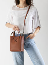 Sac Bandouli�re Cameryn Cuir Lauren ralph lauren Marron cameryn 31966760-vue-porte