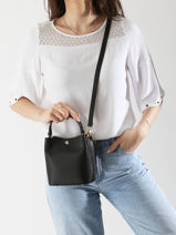 Cross Body Tas Reese Leder Lauren ralph lauren Zwart reese 31977411-vue-porte