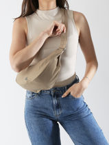 Sac Bandoulire Luna Nylon Calvin klein jeans Marron luna 4K3095G-vue-porte