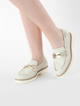 Mocassins Salvia En Cuir Mephisto Blanc women P5146666-vue-porte