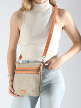 Sac Bandoulire St Tropez David jones Orange st tropez CM7537-vue-porte