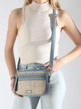 Sac Bandoulire St Tropez David jones Bleu st tropez CM7538-vue-porte