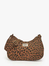 Sac Port� �paule Leopard Polyester Hindbag Marron leopard LE