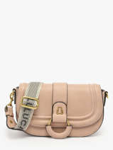 Sac Bandoulire Anneau Lulu castagnette Beige anneau YSABELLA