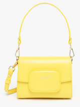 Sac Bandoulire Paris Pad Cuir Lancaster Jaune paris pad 59
