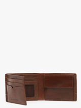 Chequehouder Met Portemonnee Leder Maverick Bruin rough gear MAVRG003-vue-porte