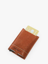 Porte-cartes Cuir Maverick Marron rough gear MAVRG061-vue-porte