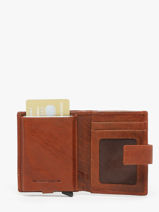 Portefeuille Porte-cartes Cuir Maverick Marron rough gear MAVRG062-vue-porte