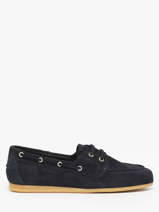 Chaussures Bateau En Cuir Tamaris Bleu women 44