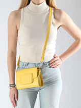 Sac Bandoulire Paris Pad Cuir Lancaster Jaune paris pad 59-vue-porte