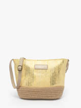 Sac Bandoulire Iris Le voyage en panier Jaune guimauve PM289
