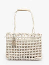 Sac  Main Crochet Le voyage en panier Blanc crochet PM853