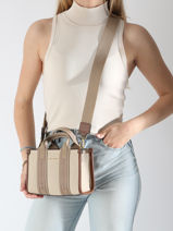 Sac Port Main Et Bandoulire La Baule David jones Beige la baule CM7459-vue-porte