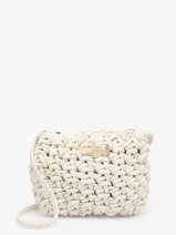 Sac Bandoulire Crochet Le voyage en panier Blanc crochet PM854