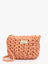 Sac Bandoulire Crochet Le voyage en panier Orange crochet PM854