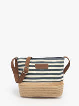 Sac Bandoulire Mariniere Le voyage en panier Bleu mariniere PM796