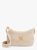 Sac Bandoulire Estival Coton Le voyage en panier Beige estival PM851