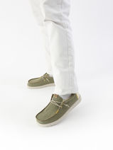 Mocassins Wally Coastline Jute Hey dude Blauw men 40952-vue-porte