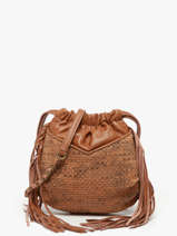 Sac Bandouli�re Vintage Cuir Mila louise Marron vintage 3812WC