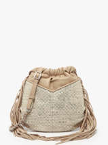 Cross Body Tas Vintage Leder Mila louise Zilver vintage 3812WC