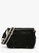 Sac Bandoulire Vintage Cuir Mila louise Noir vintage 30172X