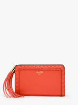 Portefeuille Compact Premier Flirt Cuir Lancel Orange premier flirt A11136